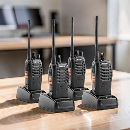 BF-888S Portable 16 Channels Long Range 2-Way Communication Hand-held Walkie Talkie Radio Calls- 4 Pieces