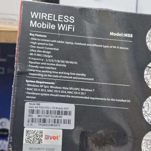 LTE 4G/5G M88 Portable Wifi Mifi – Universal Pocket Hotspot For Fast, On-the-Go Internet Access