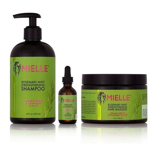 Rosemary Mint Strengthening Trio Set Shampoo 355ml Hair Oil 59ml Hair Mask 340g