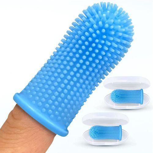 2 Pcs Dog Toothbrush, 360Âº Finger Toothbrush Kit, Cat Toothbrush With Full Surround Bristles