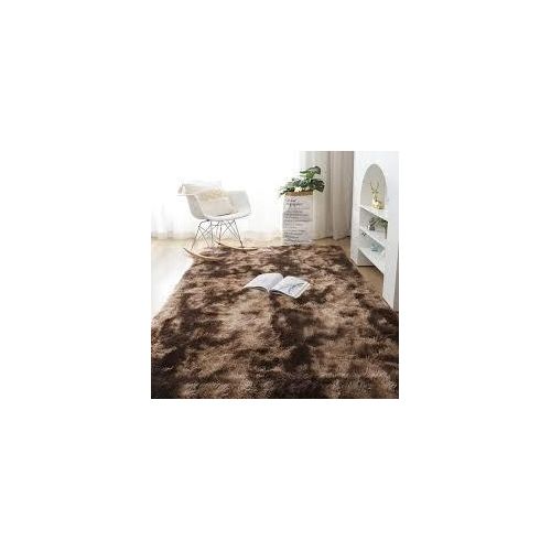 Soft Fluffy Brown Patched Carpets Non-slip Rugs Floor Mat-5x8,7x8 and 7x10 sizes
