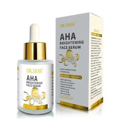 DRDESS AHA Brightening Face Serum with Vitamin C Niacinamide Hyaluronic Acid Anti-Acne Dark Spots Fading Hydrating Skin Barrier Repair for Sensitive Acne-Prone Skin