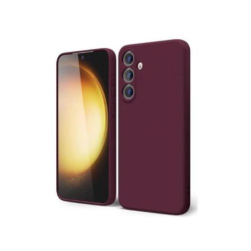 Soft Silicone Back Cover for Samsung Galaxy S24 - Maroon, anti-fingerprint, anti-scratch, durable silicone case