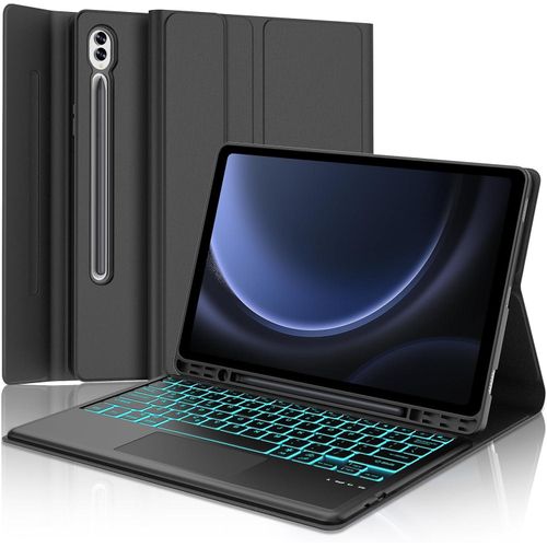 Premium Wireless Bluetooth Keyboard Case for Galaxy Tab S10+ Plus 12.4 Inch 2024 (SM-X820/SM-X826B) – 12.4 Inch Slim Magnetic Detachable Keyboard, Auto Sleep/Wake, Built-In S Pen Holder, Black