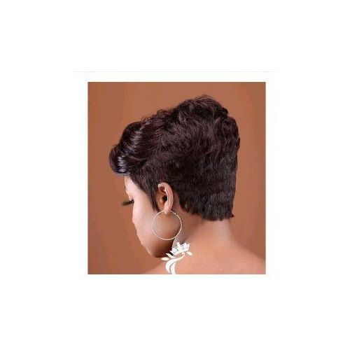 Brown pixie wig