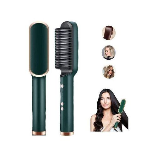 Electric Hair Straightener Brush Iron Hot Comb