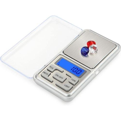 Precision Pocket Scale, 0.01g Accuracy, 200g x 0.01g Mini Digital Grams Scale, Electronic Pocket Jewelry Gram Weighing, mall Food Scale, Jewelry Scale, Grains Scale, silver