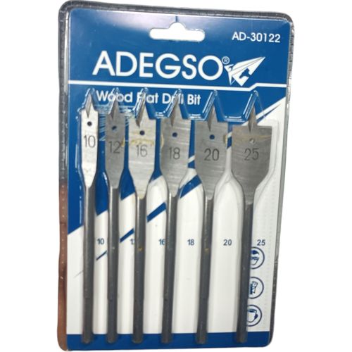 Wood Drill Bits Flat Set (10mm 12mm 16mm 18mm 20mm 25mm ,