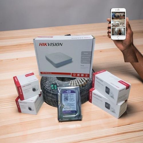 4 Turbo HD 1080P Full HD 2MP Enhanced Quality Clear Night Vision CCTV Cameras Complete Full System Kit -500GB Harddisk