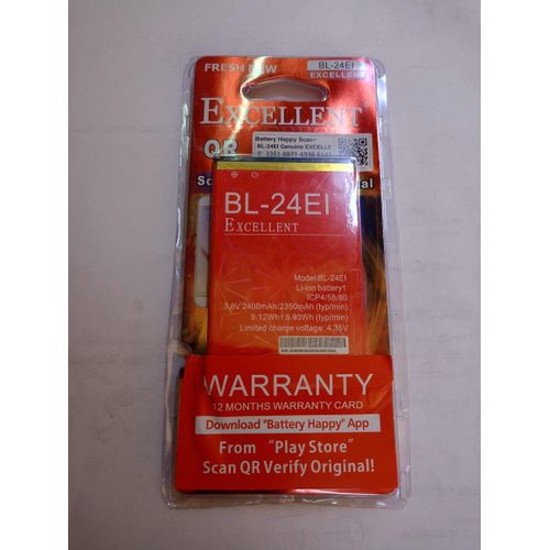 BL-24EI Battery for Itel A23 Pro/IT 1508 / A 41 / A 40 / A 44 Pro/A 41 Plus/A 44 / A 44Air / A46 / L5502 / L5503 / IT1508 Plus Battery