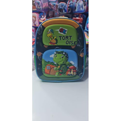 Children’s School Backpack – Cartoon Tortoise Forest Design