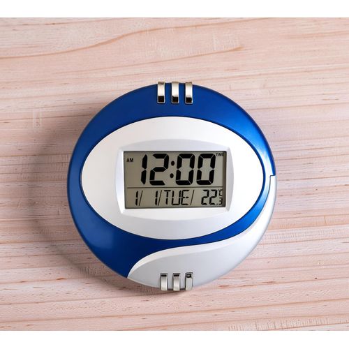 Digital Alarm Clock with Date Display LCD Screen Table and Wall Mountable Stand for Office