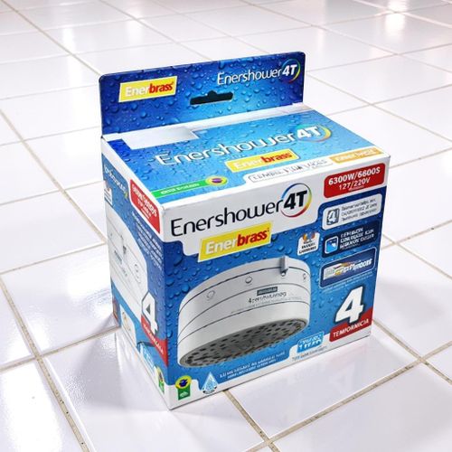 Enershower 4T High Performance Energy Saving Hard and Soft Water Easy Installation Instant Water Heater Shower Head For Borehole Hard Salty Soft Normal Fresh Water