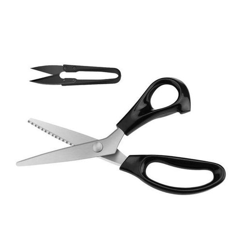 Pinking Shears for Fabric, Zig Zag Scissors, Ergonomic Grips, Ultra-Sharp, Professional Peaking Shears for Sewing, Craft, Dressmaking, 9 Inch, Black