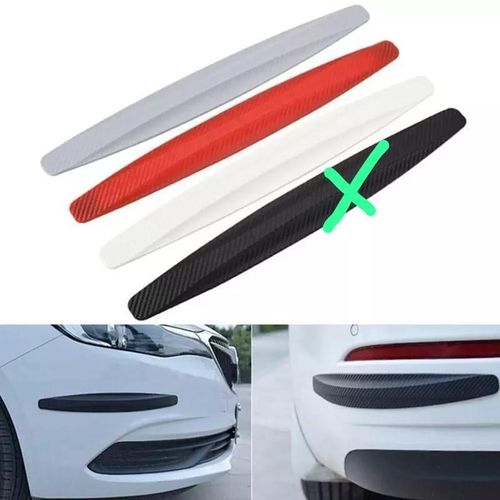 2-Piece Car Bumper Protection Strips – Anti-Scratch Guard 40cm (White, Red, Grey)