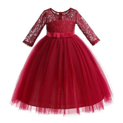 Girls Children Baby Kids New Arrival Lace Wedding Dinner Party Princess Dress Ball Gown