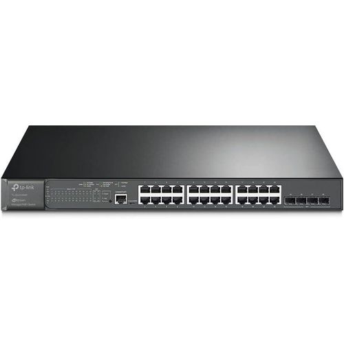 Omada SG3428MP 24 Port Gigabit L2 Managed PoE Switch 24 PoE Port 384W 4 x SFP Slots PoE Auto Recovery Support Omada SDN IPv6 Static Routing