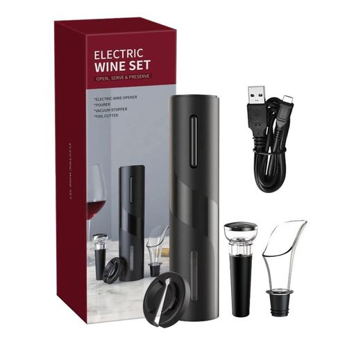 Electric wine opener set