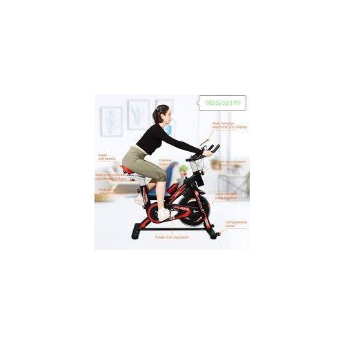 PowerSpin Adjustable Exercise Bike Black Red