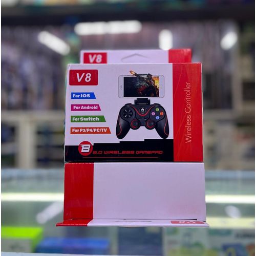V8 Wireless Bluetooth Game Controller - Gamepad for iOS, Android, PS3, PS4, PC & Switch - Black