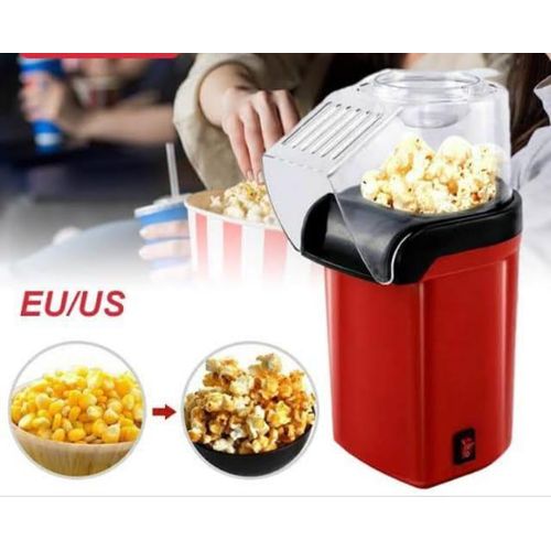 Electric Popcorn Maker Oil Free - Healthy Air Popcorn Machine with Nonstick Bowl, Easy Clean, Fast Heating, Family Snack Maker for Home Parties and Movie Nights
