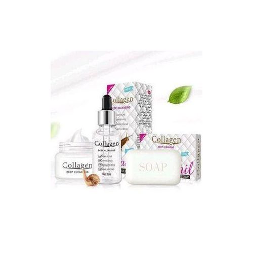 Snail Collagen Face Cream + Face Serum + Face Soap