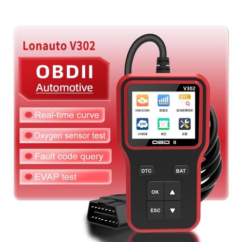 V302 Professional Automotive Diagnostics 2.8 Inch Display Screen Car Fault Detection Device Obd Scanner Universal Obd2 Scan Tool