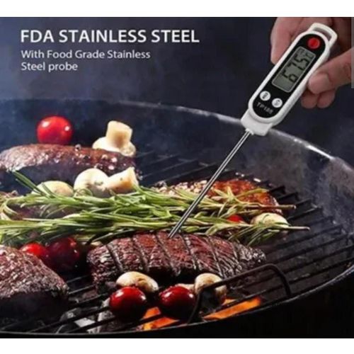 Food Grade Digital Thermometer Instant Read Kitchen Cooking Meat Thermometer with LCD Display for BBQ Baking Frying Grilling Milk Coffee Candy Oil and Food Temperature Testing