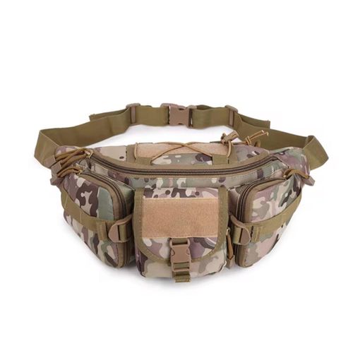 Tactical Outdoor Fishing Waist Bag Multifunctional Cycling Camping Hiking Men Waist Bag - Camouflage