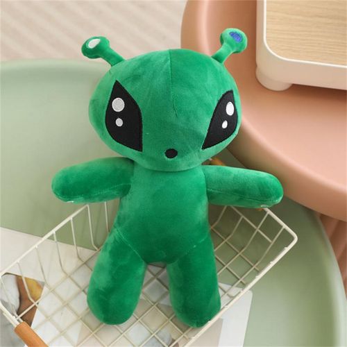 34cm Kawaii Green Alien Xenomorph Plush Toy Cartoon Soft Stuffed Pillow Doll Plushie Birthday Christmas Cute Gift Decoration Toy