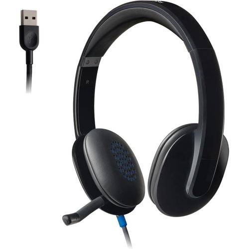 H540 USB Headset with On-Ear Controls, Noise-Cancelling Microphone, Laser-Tuned Drivers, Rich Digital Stereo Sound, Adjustable Padded Headband – Plug-and-Play for PC, Laptop, Zoom, Teams, Skype
