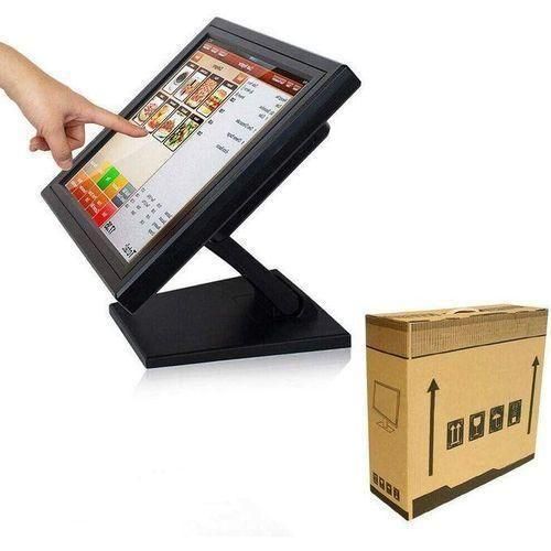 15 Touchscreen Monitor - LCD POS Display, USB/VGA, Black, PVC