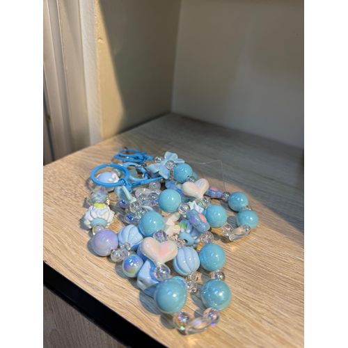 Phone Anti-losttheft Lanyard Key Short Wrist Pendant Colorful Round Bead Pendant Womens Hand-held Chain Mobile Phone Lanyard