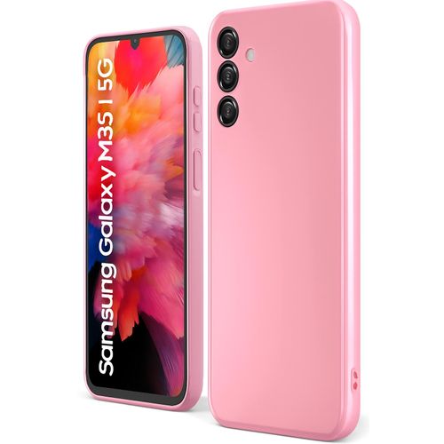 Soft Silicone Slim Fit Cover Anti-Scratch Shockproof Case for Samsung Galaxy M35 - Pink
