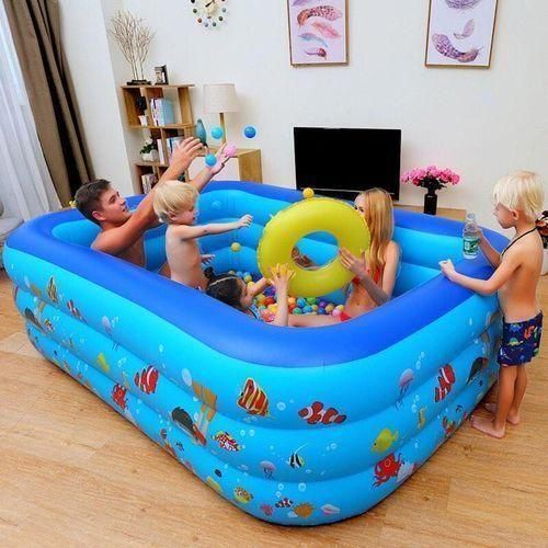 Summer Inflatable Swimming Pool for Kids Family with Electric Pump*