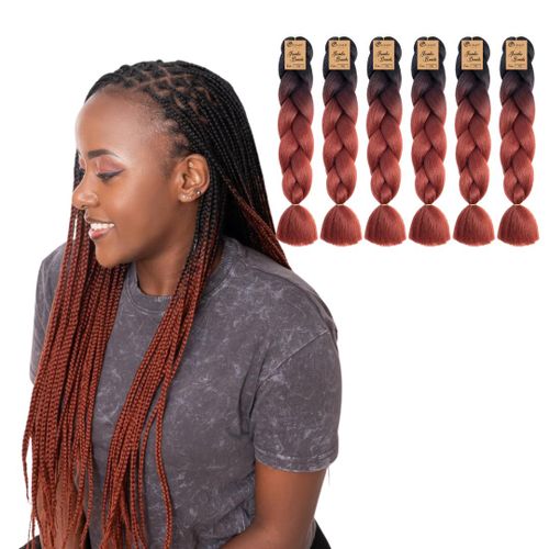 6 packs B31 Ombre Braid Ombre Braiding Hair Ruby Jumbo Braid