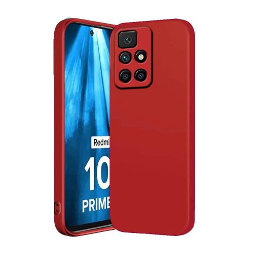 Soft Silicone Back Cover for Xiaomi Redmi 10 - Maroon, anti-fingerprint, anti-scratch, durable silicone case