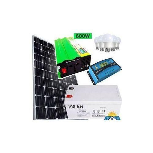 150w Solar Panel + 100AH Battery + 600w Inverter + 20 Amp Controller + 4 Bulbs+ dropping cable