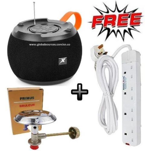 WIRELESS BLUETOOTH Speaker BT/USB/TF/DC5V/AUX SUPERBASS + Free 6Kg Gas Cylinder Burner & 4 Way Power Extension Cable
