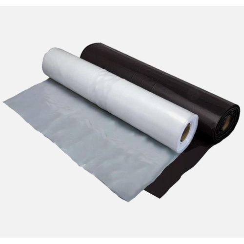 General Purpose Black/Clear Polythene Sheeting Roll 500 Gauge (125 Micron) – Heavy/Medium Duty Waterproof Plastic Cover Sheet – 1.2M WIDE