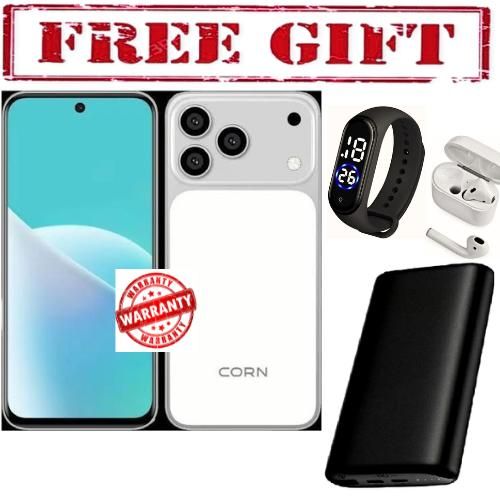 100 Max 6.67", 64GB ROM, 5(2+3)GB RAM, 5000mAh (Dual SIM), Black (1YR WRTY) COMES WITH FREE STRAP WATCH , POWERBANK AND AIRPODS FOR YOU white