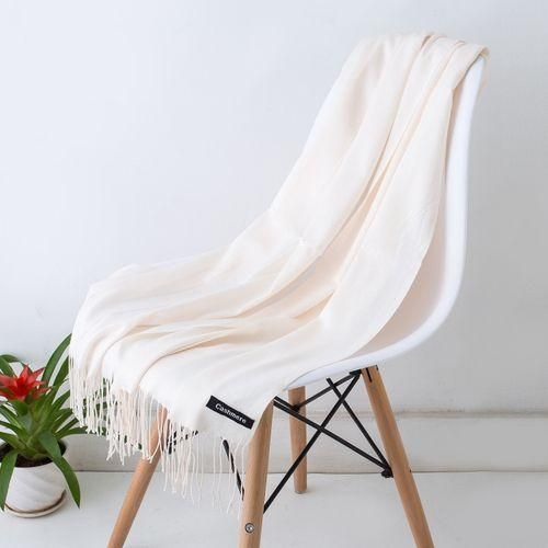 Warm Multi-Purpose Kikois Cotton Cashmere Scarf-WHITE