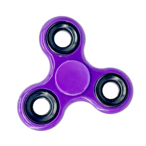 ABS 3 Leaf Iron Block Fidget Spinner Fingertip Gyroscope Decompression EDC Kids Adults Focus Toy - Purple