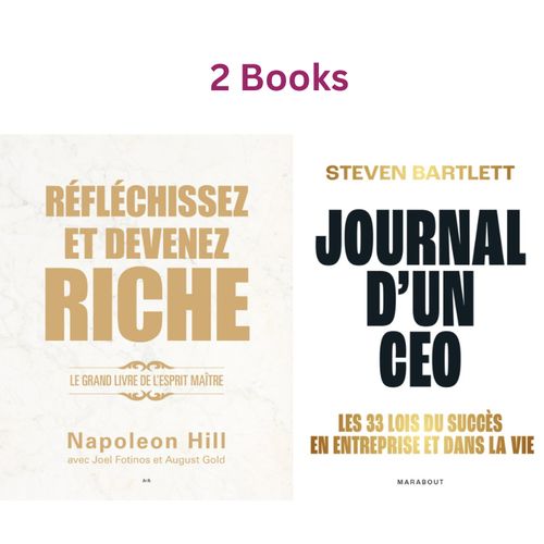 RÉFLÉCHISSEZ ET DEVENEZ RICHE by Napoleon Hill JOURNAL DUN CEO by Steven Bartlett - French Edition Set