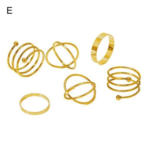 1 Set Knuckle Rings Geometric Punk Unilove Electroplating-