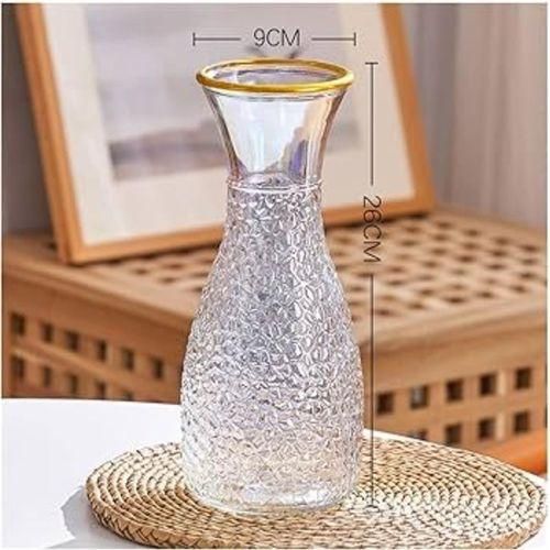 Gold Line Glass Flower Vase