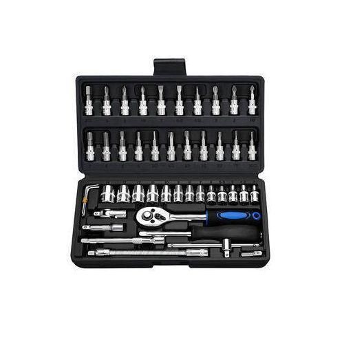 High-Quality Professional Hardware Tool Set: 46-Piece Socket Ratchet Wrench Set for Repairing Cars and Machines
