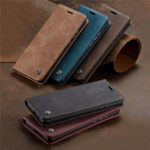 Blue-green Premium Vintage Leather Flip Wallet Case for Oppo Reno 14F – Elegant PU Leather, Card Holder, Zipper Coin Pocket & Secure Magnetic Closure