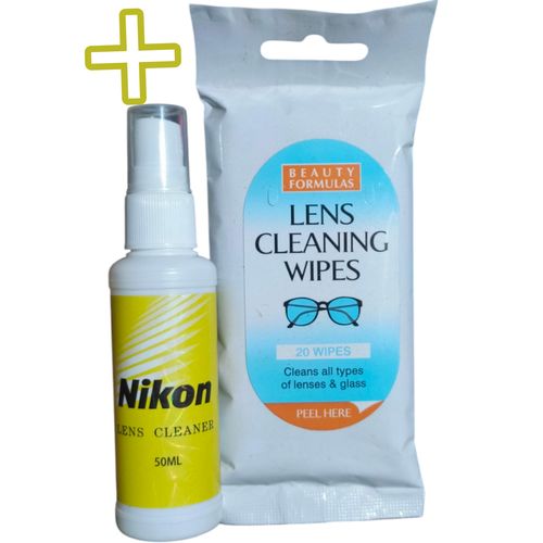 Lens Cleaner + Lens Cleaning Wipes bc
