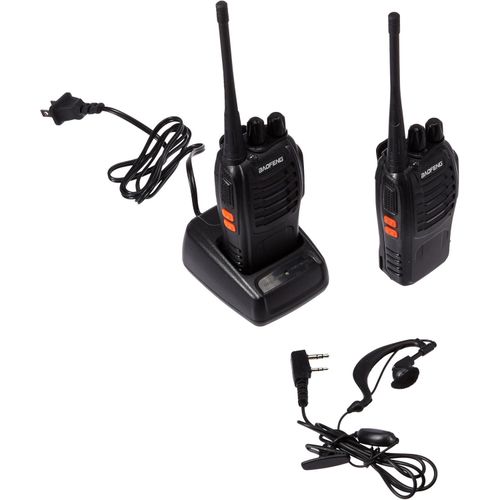 Rechargeable Long RangeBaofeng Walkie Talkies bf-888s Two-Way Radios UHF Professional Communicator for Adults Handheld 2 Pack Walky Talky Set with Earpiece